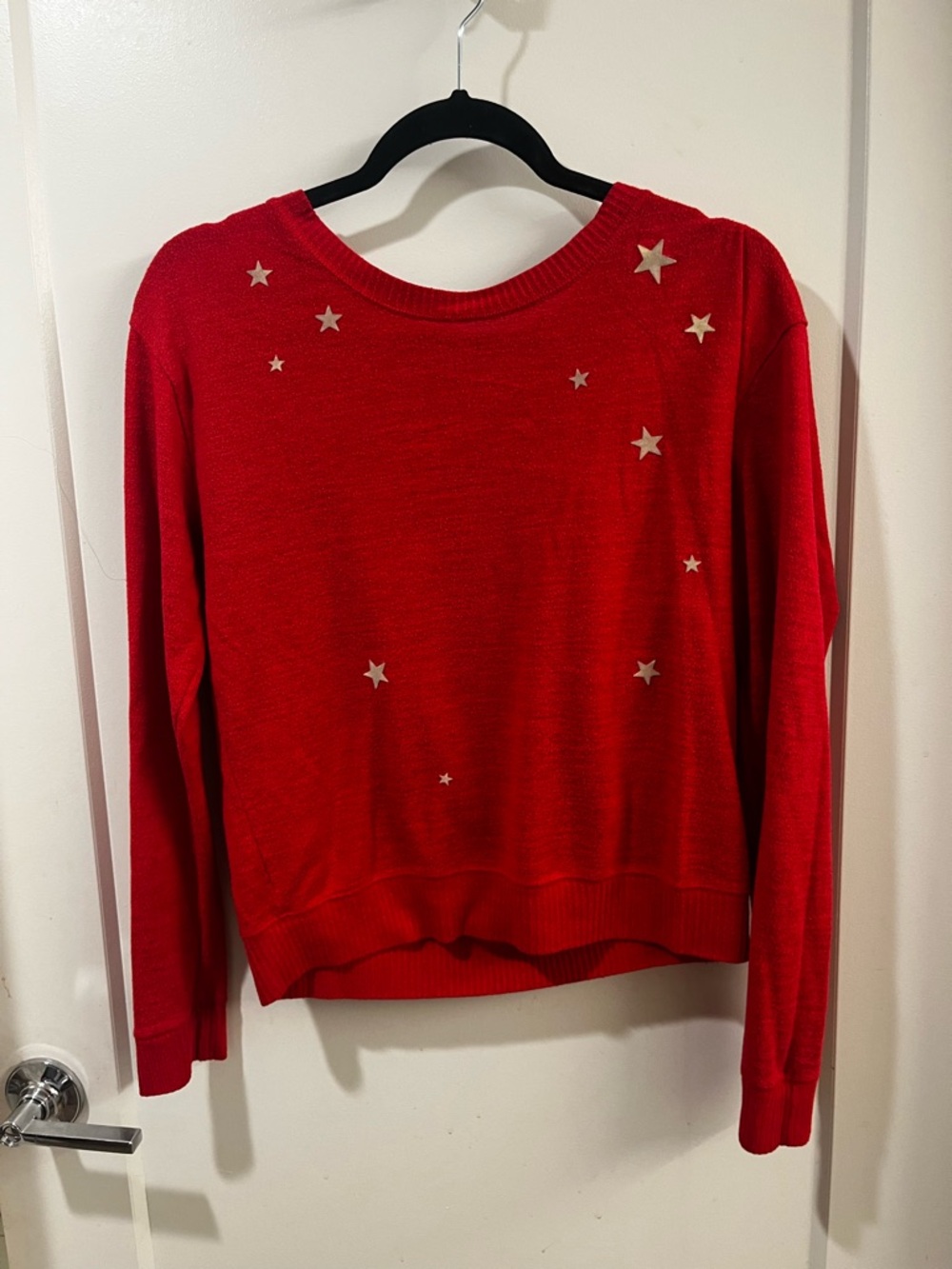 Abercrombie & Fitch Red Star Accent Crewneck Sweater